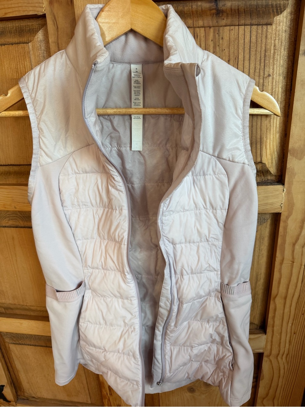 lululemon athletica Pale Pink Quilted Vest